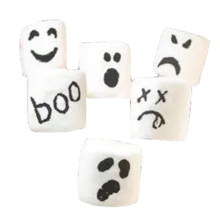 🍞 boo marshmallow, ghost, halloween, cute, boo, spooky telegram sticker
