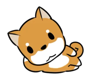 😕 Hund, Tier, süß, Welpe, Shiba Inu, Cartoon, Sticker whatsapp sticker
