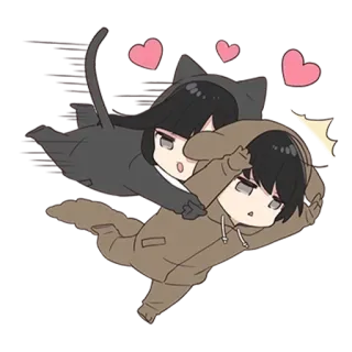 🌟 แมว, ความรัก, อนิเมะ, น่ารัก, โรแมนติก, คาวาอิ, ตัวละคร telegram sticker