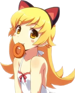 ☺️ Anime, Desenho animado, Fofo, Kawaii, Garota, Rosquinha telegram sticker