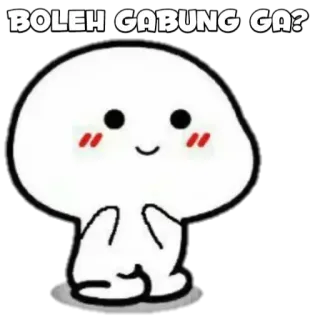 🍡 BOLEH GABUNG GA? Dessin animé, Mignon, Personnage, Question, Rejoindre telegram sticker