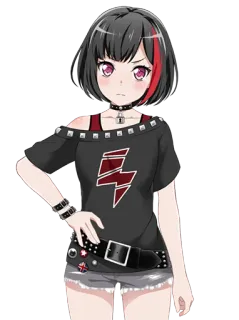 😠 Ran Mitake BanG Dream! Anime, Banda, Chica, Rock, Serio telegram sticker
