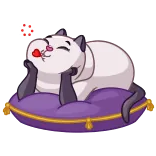 😘 mèo, gối, thú cưng, động vật, dễ thương, hôn whatsapp sticker