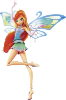 🧚‍♀ Bloom Winx Club fata, magia, ali, animato, ragazza, Bloom whatsapp sticker
