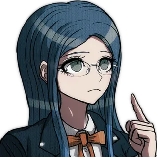 🧐 Tsumugi Shirogane Danganronpa Anime, Cô gái, Kính, Chỉ, Danganronpa, Tsumugi telegram sticker