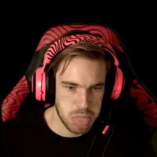 😝 PewDiePie PewDiePie, youtube, gamer, streamer, online personality telegram sticker