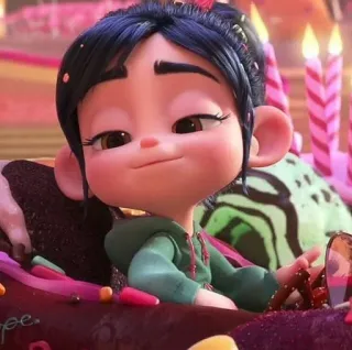 🦋 Vanellope von Schweetz Wreck-It Ralph cartoon, animated, movie, wreck it ralph, vanellope, vanellope von schweetz, cute whatsapp sticker
