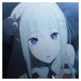 🐇 Emilia Re:Zero Anime, Mujer, Lindo, Personaje, Re Zero, Emilia, Waifu whatsapp sticker