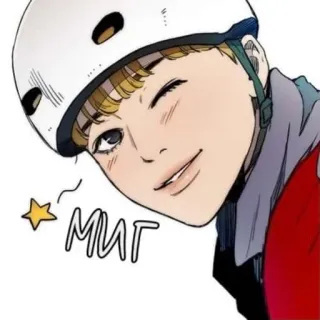 🌟 мит anime, manga, sorridente, biondo, occhiolino telegram sticker