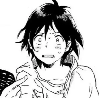 😳 anime, manga, boy, shocked, expression telegram sticker