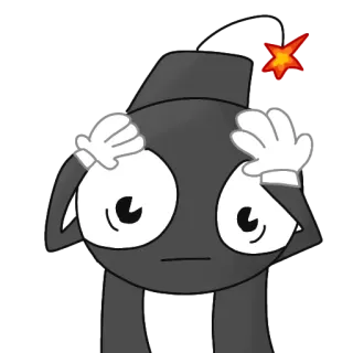 😓 bomba, dibujos animados, explosión, animado, personaje telegram sticker