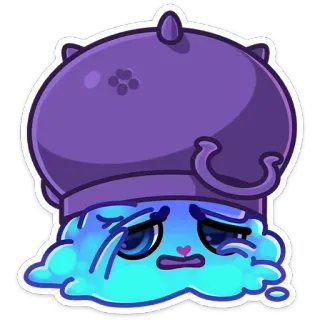 🤦‍♀️ การ์ตูน, ร้องไห้, เศร้า, ตัวละคร, สติกเกอร์ telegram sticker