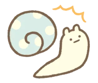🐌 หอยทาก, สัตว์, น่ารัก, การ์ตูน, ภาพประกอบ telegram sticker