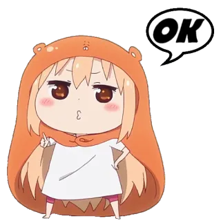 🆗 OK Animé, Ok, Mignon, Chibi, Dessin animé whatsapp sticker