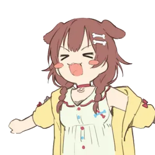 🦴 Inugami Korone Anime, Cane, Cartone animato, Vtuber, Hololive, Korone whatsapp sticker