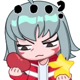 🌟 Anime, Kreskówka, Chibi, Dziewczyna, Słodkie, Postać telegram sticker