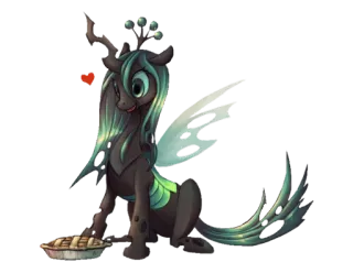 😊 Queen Chrysalis My Little Pony Pônei, Rainha Chrysalis, Torta, Desenho animado, My Little Pony whatsapp sticker