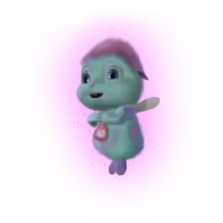😲 Bibble Bibble, fata, carino, blu, creatura, fantasy, cartone animato whatsapp sticker