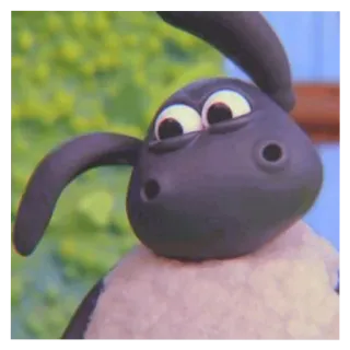 🐑 Shaun the Sheep mouton, dessin animé, animal, ferme, animation en pâte à modeler telegram sticker