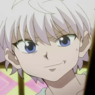 🌑 Killua Zoldyck Hunter x Hunter 애니메이션, 흰머리, 소년, 키르아, 조르딕 telegram sticker