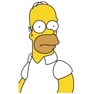 😕 Homer Simpson The Simpsons cartoni animati, Homer Simpson, I Simpson, giallo, personaggio telegram sticker