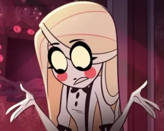 🟡 Charlie Hazbin Hotel Мультфильм, Персонаж, Светлые волосы, Отель telegram sticker
