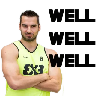 🕶 6 basketbal, atleet, sport, shirt, speler telegram sticker
