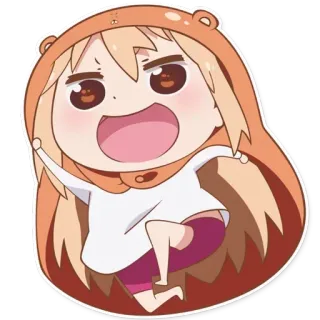 😀 Umaru Doma Himouto! Umaru-chan anime, manga, umaru, chibi, cute, funny, kawaii telegram sticker