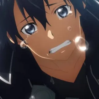 😭 anime, llorando, triste, retrato telegram sticker