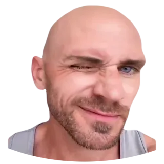 😉 Johnny Sins 男性, ハゲ, ウィンク, 大人 telegram sticker