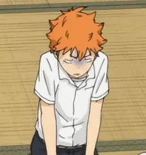 🤡 Hinata Shoyo Haikyuu!! Anime, Manga, Haikyuu, Hinata Shoyo, Postać telegram sticker