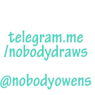 © telegram.me /nobodydraws @nobodyowens telegram, nobodydraws, nobodyowens, ソーシャルメディア, ユーザー名 telegram sticker