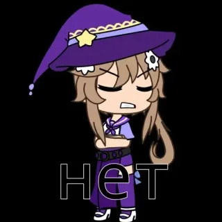 🌟 нет Gacha Life, Anime, Cartoni animati, Russo, No whatsapp sticker