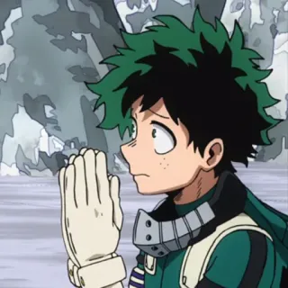 🥦 Izuku Midoriya My Hero Academia anime, my hero academia, mha, deku, izuku midoriya, character, boy, hero telegram sticker