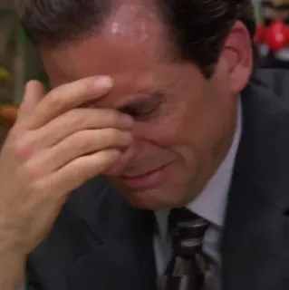 🗞 Michael Scott The Office weinen, traurig, büro, angestellter, fernsehen telegram sticker