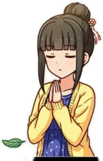 🙏 Anime, Lindo, Chica, Oración, Calma telegram sticker