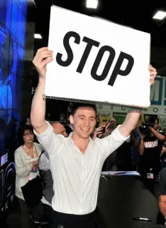 👊 STOP หยุด, ป้าย, ข้อความ, ประท้วง telegram sticker