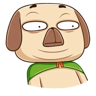 😑 dog, cartoon, animal, funny, cute telegram sticker