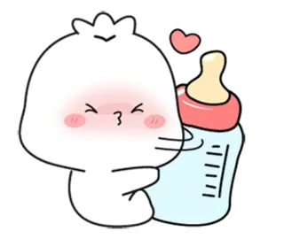 🌟 Мультфильм, Детская бутылочка, Милый, Сердце, Анимация telegram sticker