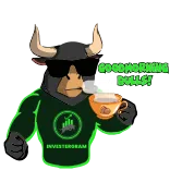 ☕️ GOODMORNING BULLS! touro, manhã, café, saudação telegram sticker
