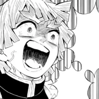 🌟 Zenitsu Agatsuma Demon Slayer Anime, Manga, Demon Slayer, Zenitsu, Ausdruck telegram sticker