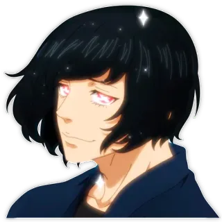 😍 anime, character, male, person, sparkle whatsapp sticker