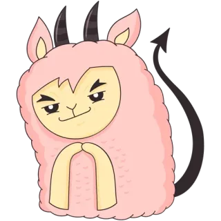 😈 Monstre, Démon, Dessin animé, Mignon, Diable, Créature telegram sticker