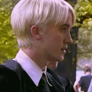 🐍 Draco Malfoy Harry Potter mago, estudiante, escuela, Slytherin, magia, Hogwarts telegram sticker
