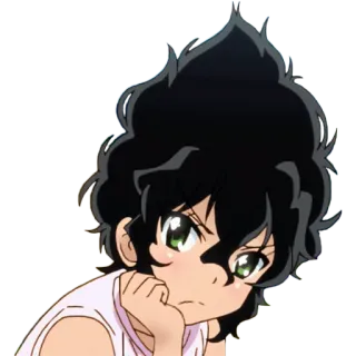 😒 Anime, Mangá, Personagem, Desenho animado, Retrato, Ilustração telegram sticker