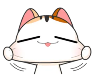 😝 cat, cute, sticker, animal, cartoon telegram sticker