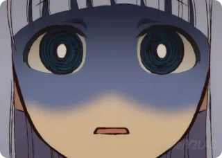 😨 Anime, geschockt, Ausdruck, Cartoon, verwirrt telegram sticker