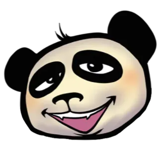 😋 Panda, Dier, Gezicht, Cartoon telegram sticker