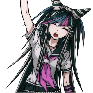 😃 Ibuki Mioda Danganronpa Anime, Mädchen, Ibuki Mioda, Danganronpa, Charakter telegram sticker