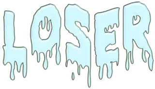 👎 LOSER insult, loser, negative, dripping telegram sticker